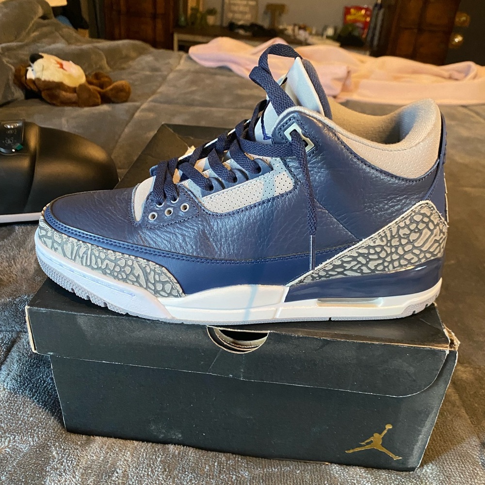 Jordan Air Jordan 3 Retro Midnight Navy/White - Picture 6 of 12